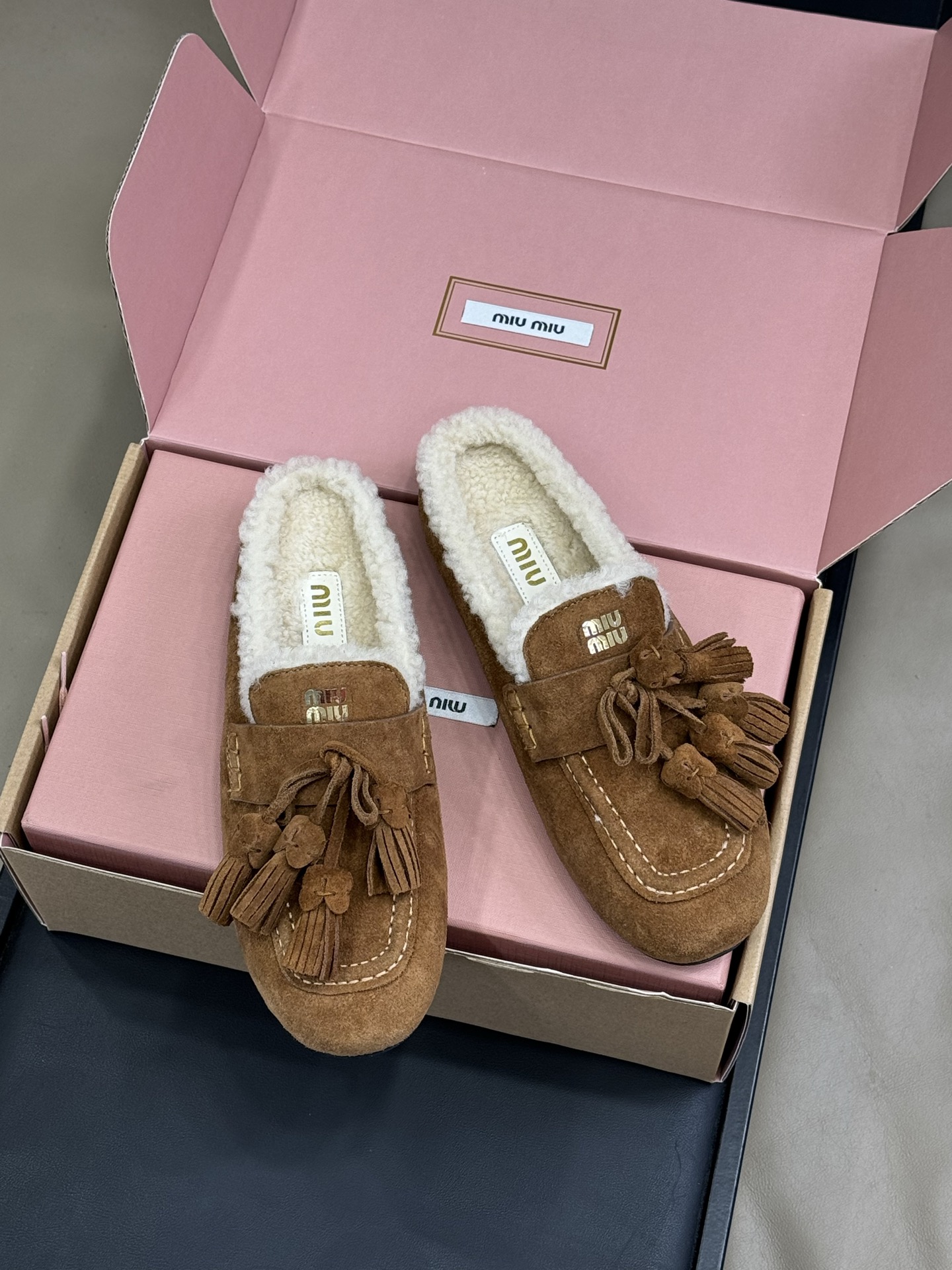 518 미 MIU 스웨이드 뮬