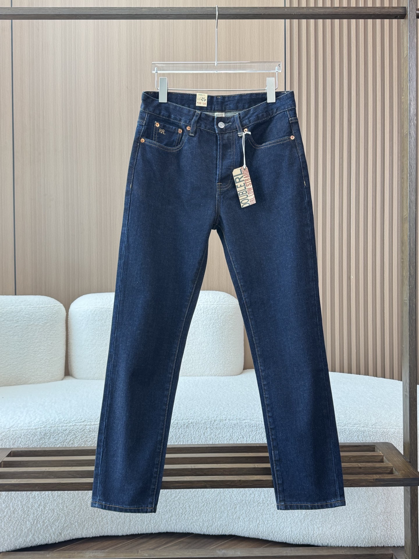 668 랄 RRL 남성  Sanforized 데님 팬츠