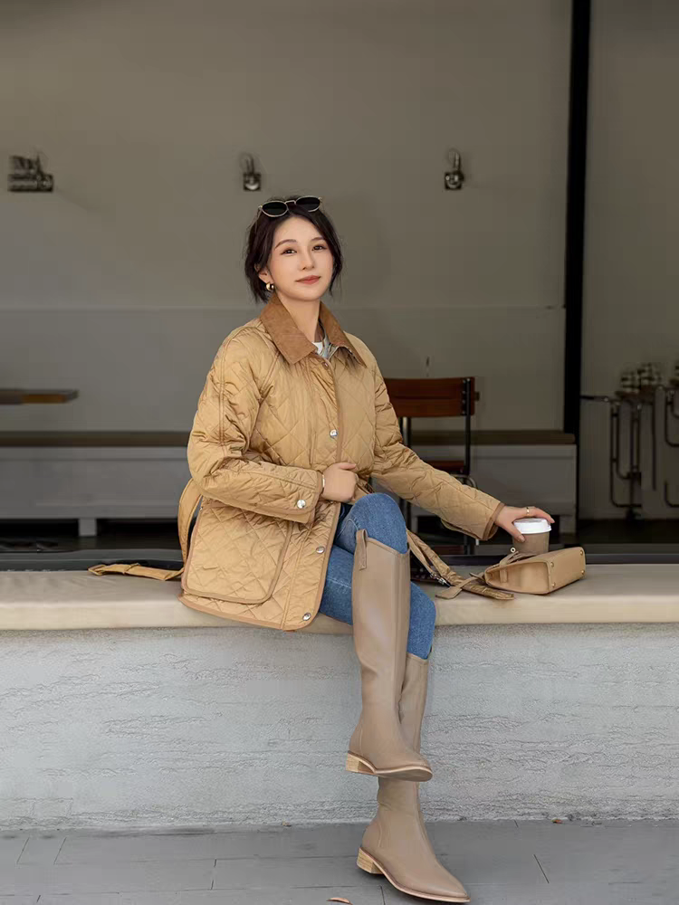 959 버버 BUR 여성 벨티드 퀼팅 나일론 재킷 (항주공장 세일품)