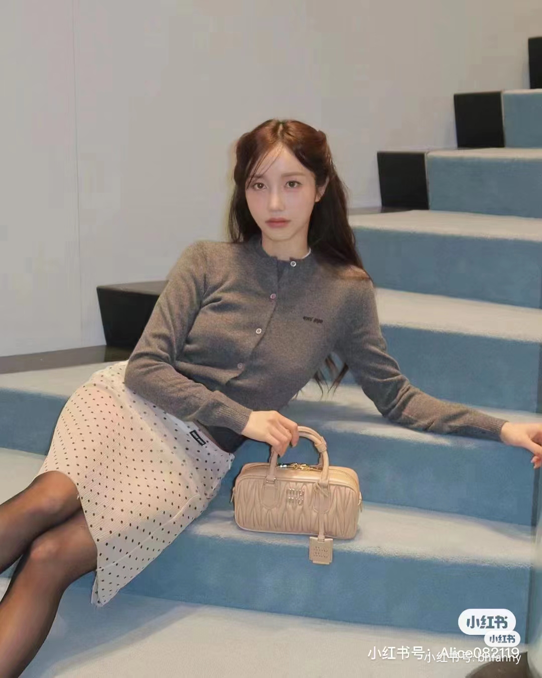 280-7 미 MIU 캐시미어 니트 가디건