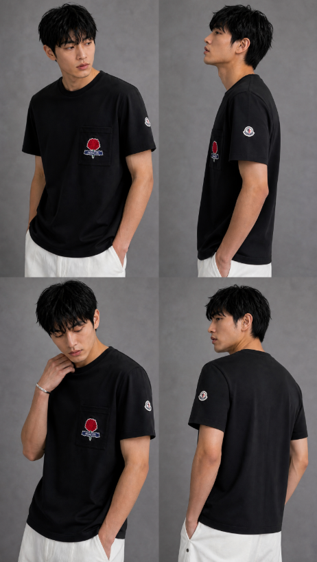 105 몽클 MON 남녀공용 Rememberance 자수 티셔츠