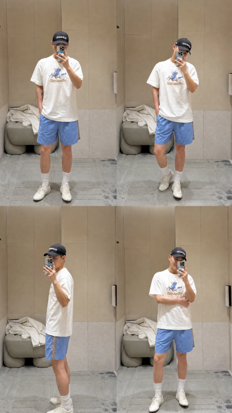 172 버버 BUR 남성 비치 나이트 코튼 티셔츠 (세일품)